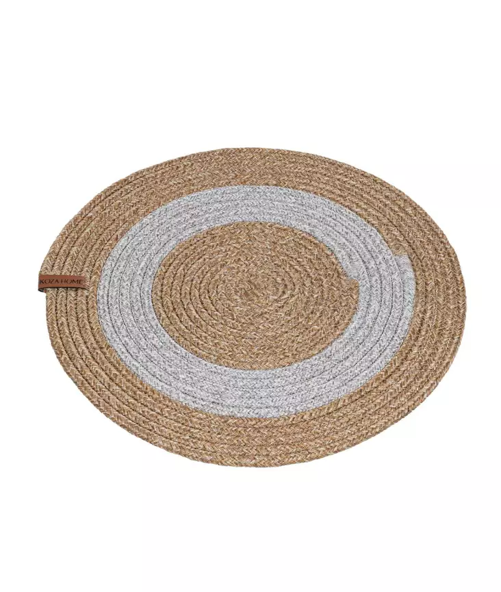 Kaitaliina, luonnonharmaa, 37 cm x 37 cm, käsintehty, 100% puuvillaa - Pöytäliinat ja tabletit - 8683743770144 - 1