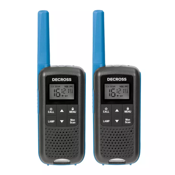 Kannettava radioasema PMR PNI Decross DC63 Blue, 446MHz, 0,5W, 16CH, 1000mAh NiMH, IPx4, 2 kpl sarja - PNI tuotteet - 4751042900044 - 1
