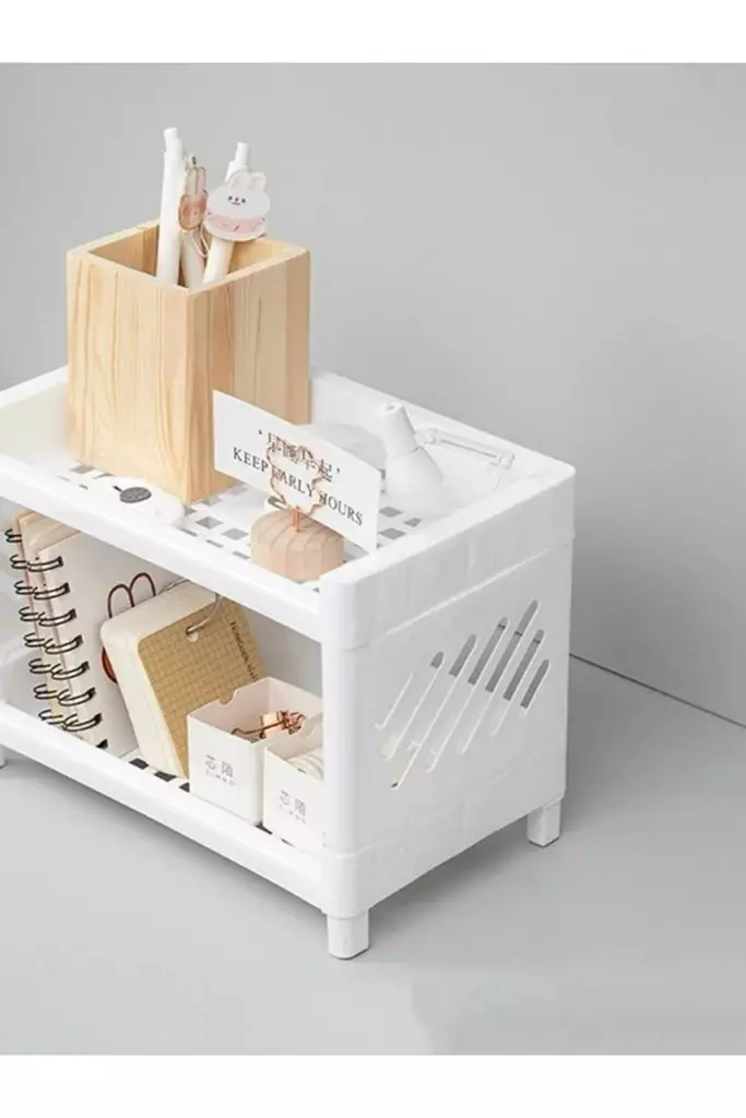 Keittiöjärjestelijä Valkoinen 100% Muovi 14x24x20 cm 5 kg Kestävä Astianpesukoneen Kestävä - Päivittäiskeittiötarvikkeet - 8684282896494 - 1