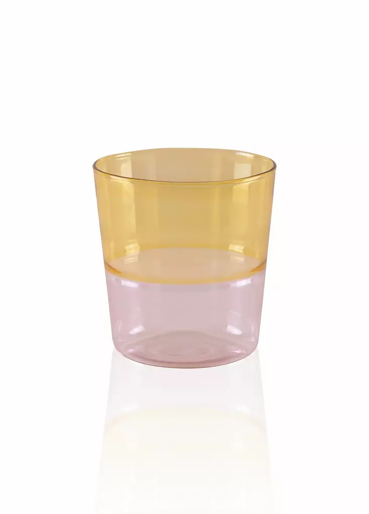 Keltainen Lasi Muki - 100% Lasi, 320 ml, Astianpesukoneen Kestävä, Ei Mikroaaltouuniin, 8x8x9 cm - Juomalasit - 8684283559084 - 1