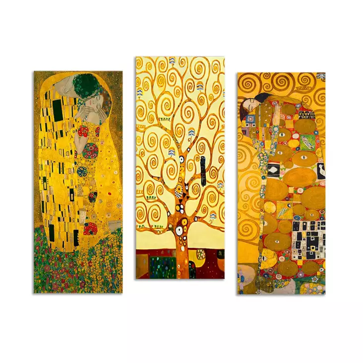 Koristeellinen MDF-taulu (3 osaa), monivärinen, 70 x 50 cm, kestävä, helppo ripustaa - Taulut ja kehykset - 8681875650624 - 1
