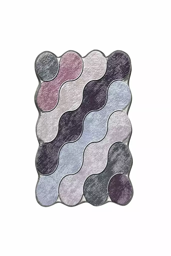 Kylpyhuonematto, harmaa liila, 70 x 120 cm, antibakteerinen, liukumaton - Kylpyhuonematot ja kosteantilan matot - 8683743784424 - 1