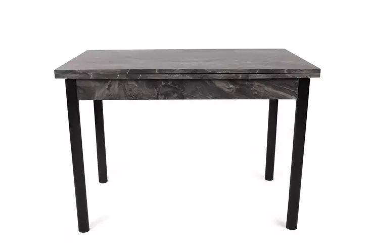 Laajennettava Ruokapöytä, Musta, 100% Melamiinipinnoitettu Lastulevy, Metallijalat, Koko: 110/170x75x70 cm, 27 kg - Ruokapöydät - 8683743767144 - 1