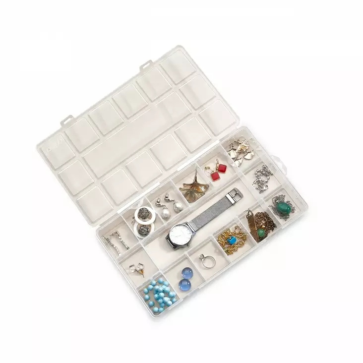 Läpinäkyvä Korurasia - 100% Polypropeeni, 26x15x3,5 cm, Muovilukko - Tyylikäs ja Kestävä Säilytysratkaisu - Koristeet, koriste-esineet - 8684282435204 - 1