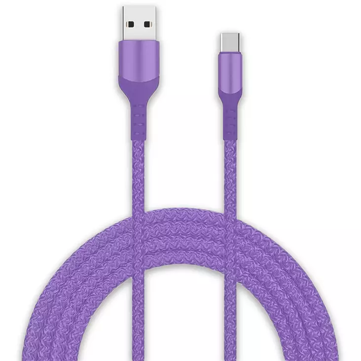 Latauskaapeli USB A-USB C lila 2 m - USB-C -kaapelit - 6438151019864 - 1