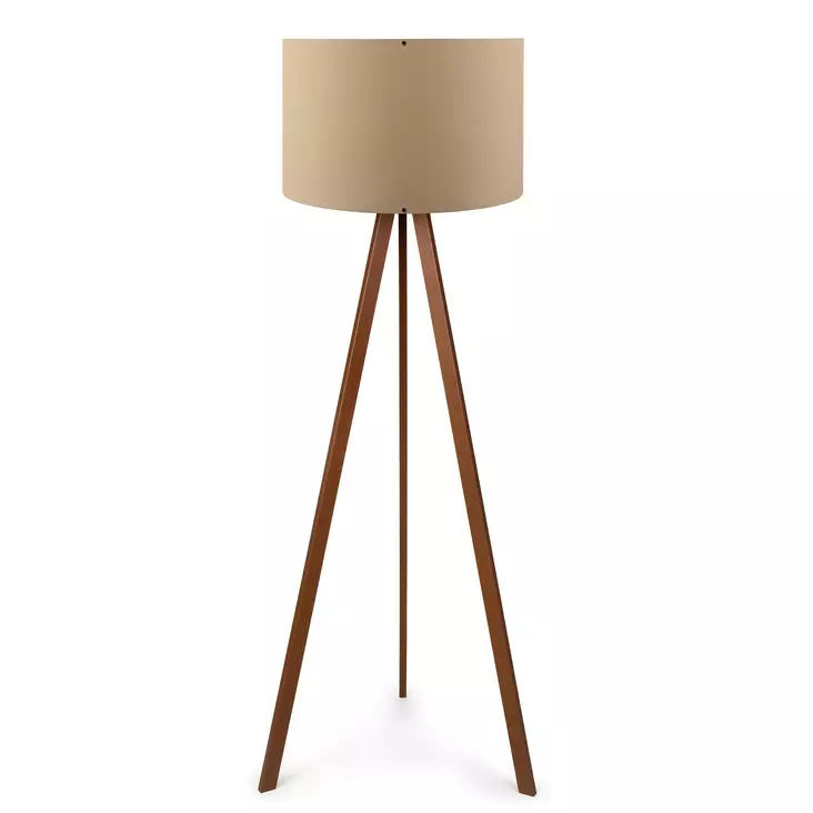 Lattiavalaisin, beige ruskea, 38 x 140 cm, tyylikäs, moderni - Lattia- ja pöytävalaisimet - 8681875052534 - 1