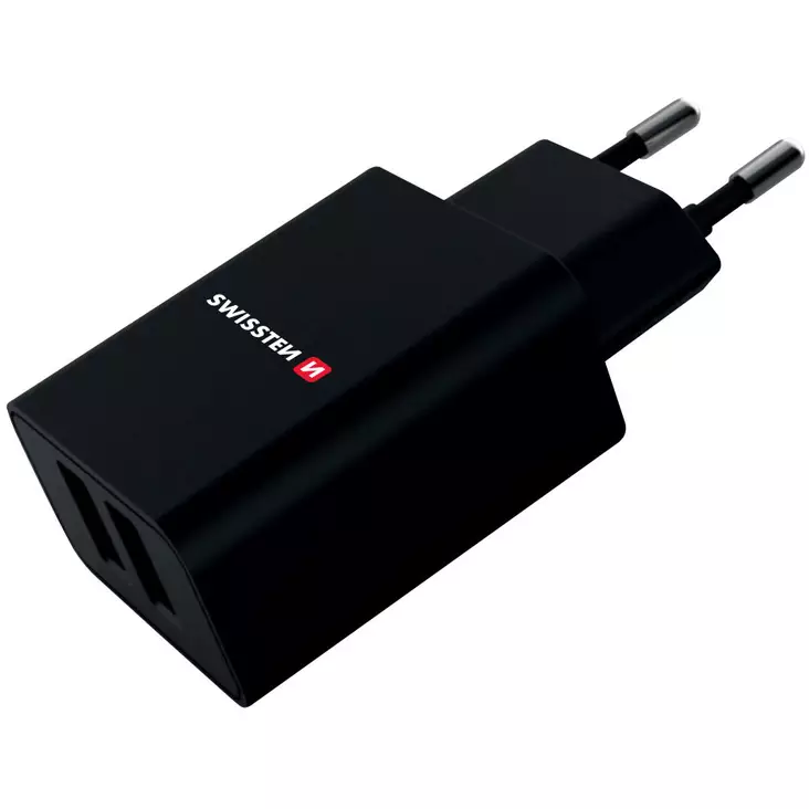 Laturi 2,1A + USB-C -kaapeli 1,2m musta - Verkkolaturit - 8595217464414 - 1