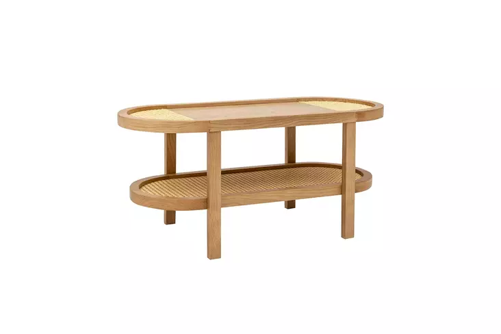 Luonnollinen sohvapöytä - 100% Tuhkapuuta, MDF Pöytälevy, 91x42x36 cm, Kestävä ja Tyylikäs Sisustuselementti - Sohvapöydät - 8684282438434 - 1