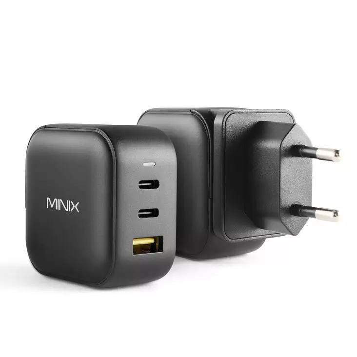 Minix NEO P1 -laturi, jossa 3 USB-porttia 2 x USB-C 3.0 (enintään 65 W) 1 x USB-A Quick Charge 3.0 (enintään 36 W) - PNI tuotteet - 4897016419904 - 1