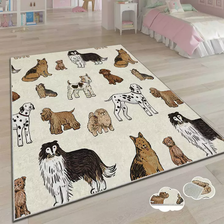 Monivärinen 160x230 cm Polyesterimatto - Liukumaton, Konepestävä, Digitaalipainettu, Raschel-neulottu, 10 mm Nukka - Suuret ja keskikokoiset matot - 8682870688384 - 1
