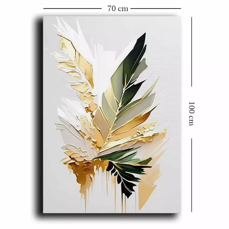 Monivärinen Koristeellinen Canvas-taulu 70x100 cm - 100% Canvas ja Mäntykehys - Tyylikäs Seinäsisustus - Taulut ja kehykset - 8684282626114 - 1