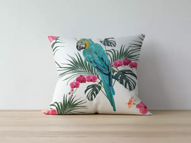 Monivärinen Tyynynpäällinen 43x43 cm - 50% Polyesteri / 50% Puuvilla, Digitaalinen Painatus, Konepestävä 30 °C:ssa - Koristetyynyt - 8682870195684 - 1