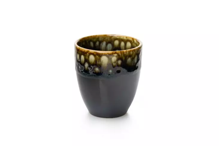 Musta Keraaminen Muki Setti (6 kpl) - 100% Keraaminen, Astianpesukone- ja Mikroaaltouuninkestävä, 8 x 8 x 10 cm - Kahvi- ja teeastiat - 8684282796114 - 1