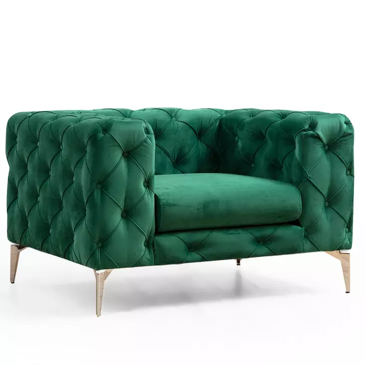Nojatuoli, vihreä, 108 cm leveä, mukava, kestävä - Nojatuolit - 8683342865784 - 1