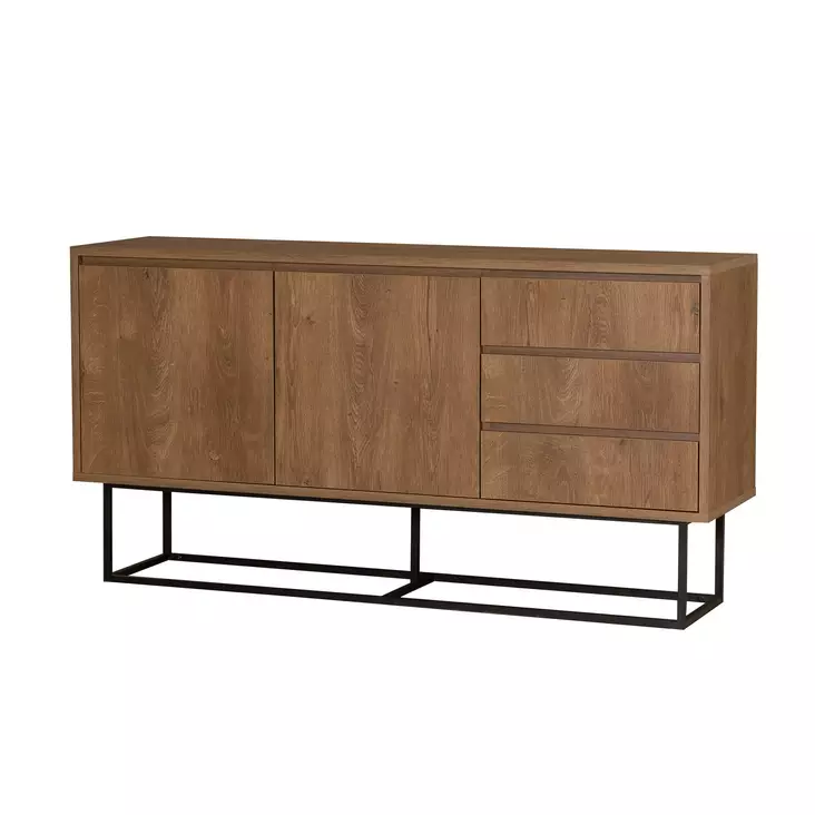 Olohuoneen Kalustesetti - 100% Melamiinipinnoitettu Lastulevy, Pähkinä Musta, PVC-jalat, 90x39x40 cm, 18 mm Paksuus - Huonekalut - 8684282298144 - 1
