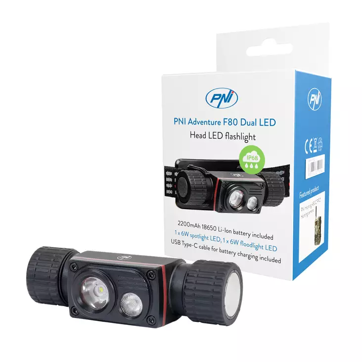 PNI Adventure F80 Otsavalaisin 1000 lm - Dual LED (IP68) - Otsalamput - 5949066526794 - 1