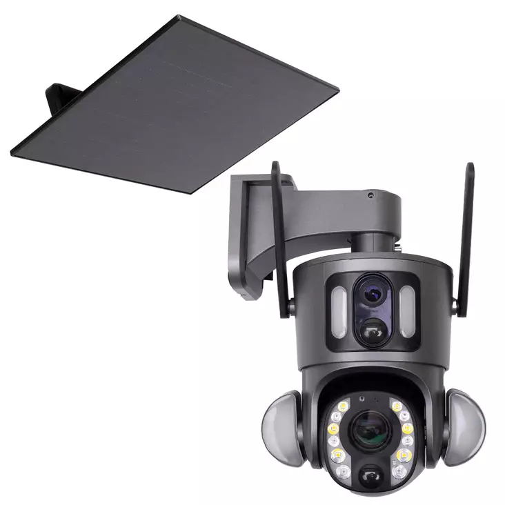 PNI IP753 videovalvontakamera, Wi-Fi, kaksoislinssi, 2 x 2MP, IP66 aurinkopaneelilla ja akulla mukana - PNI tuotteet - 5949066532184 - 1