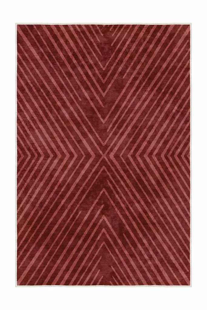 Punainen 100% Polyesteri Matto 40x60 cm - Konepestävä, Liukumaton PVC Alusta, 5 mm Nukka, 650 gr/m² - Pienet matot ja käytävämatot - 8684283760114 - 1