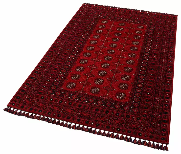 Punainen eteisen matto käytävämatto 80x150 cm - Koneellisesti Kudottu, Liukumaton, Helppohoitoinen, Akryyli Chenille/Polyesteri - Pienet matot ja käytävämatot - 8682870824744 - 1