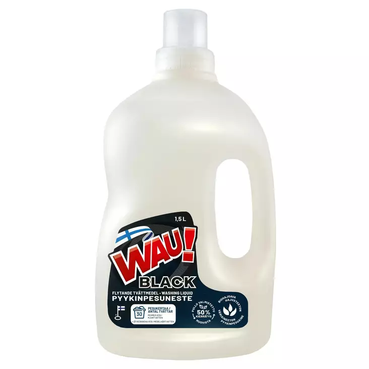 Pyykkipesuneste WAU 1,5L Black - Pyykinpesu- ja huuhteluaineet - 6419642132514 - 1