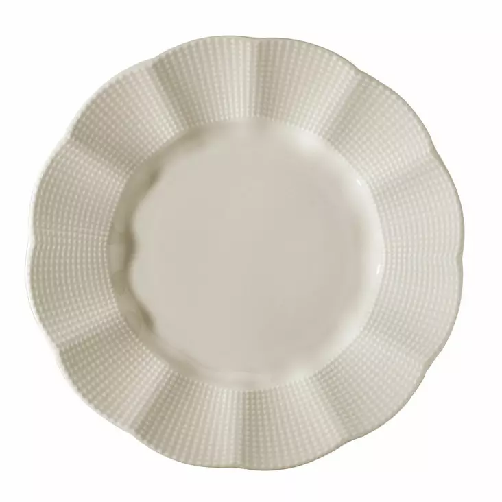 Ruokailuvälinesetti (24 osaa), kerma, 25 x 25 x 2 cm, kestävä, käytännöllinen - Lautaset - 8681181835814 - 1