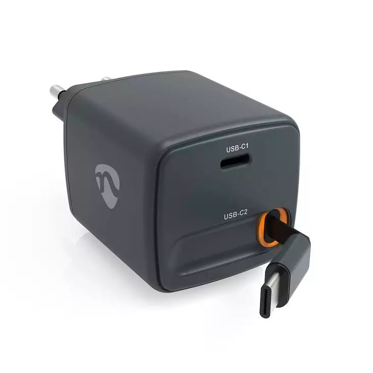 Seinälaturi | Sisäänvedettävällä kaapelilla | 30 W | GaN | PD3.0 30W | 1.5 / 2.0 / 2.5 / 3.0 A | Lähtöliitäntöjen määrä: 1 | USB-C | USB-C sisäänvedettävä kaapeli | 0.75 m | Automaattinen Jännitteen Valinta | Musta - Verkkolaturit - 5412810475544 - 1