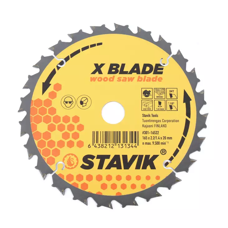 Stavik sirkkelinterä 165mm 24T - Sirkkelinterät - 6438212131344 - 1