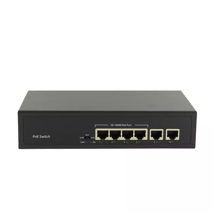 SWPOE142 POE PNI-kytkin, jossa on 4 POE-porttia ja 2 100 Mbps, 1,2 Gbps porttia - PNI tuotteet - 5949066532894 - 1