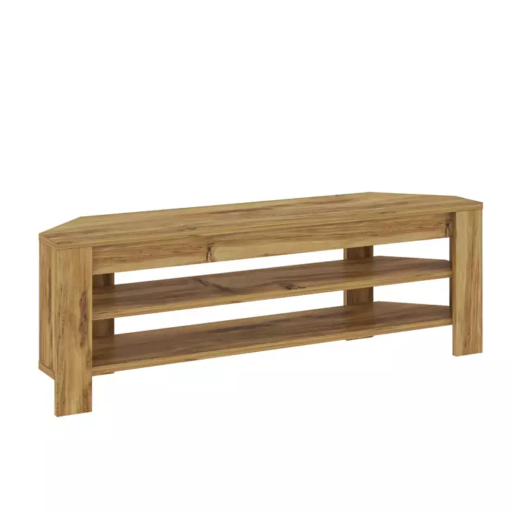 Tammi TV-taso - 100% Melamiinipinnoitettu Lastulevy, 18mm, 120x40x30cm, Useita Hyllyjä, Seinään Kiinnitettävä - TV-tasot - 8684283338764 - 1