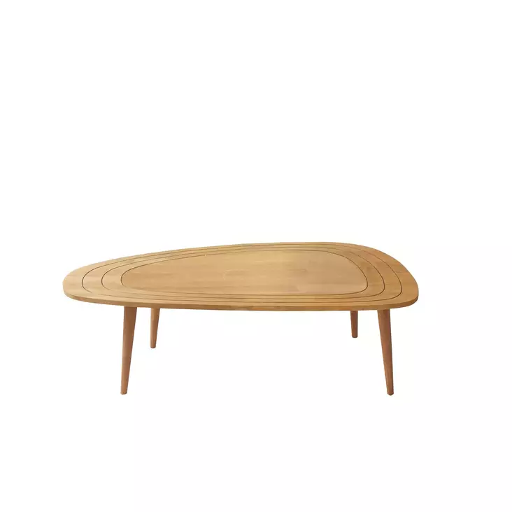Teak-värinen sohvapöytä: 100% mäntykehys, pyökkijalat, 115x38x50 cm - Ajaton ja kestävä huonekalu kodin sisustukseen - Sohvapöydät - 8683742112044 - 1