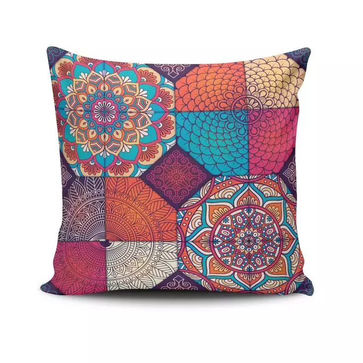 Tyynynpäällinen, monivärinen, 43 x 43 cm, kestävä, helppohoitoinen - Tyynyt ja peitot - 8681181739754 - 1