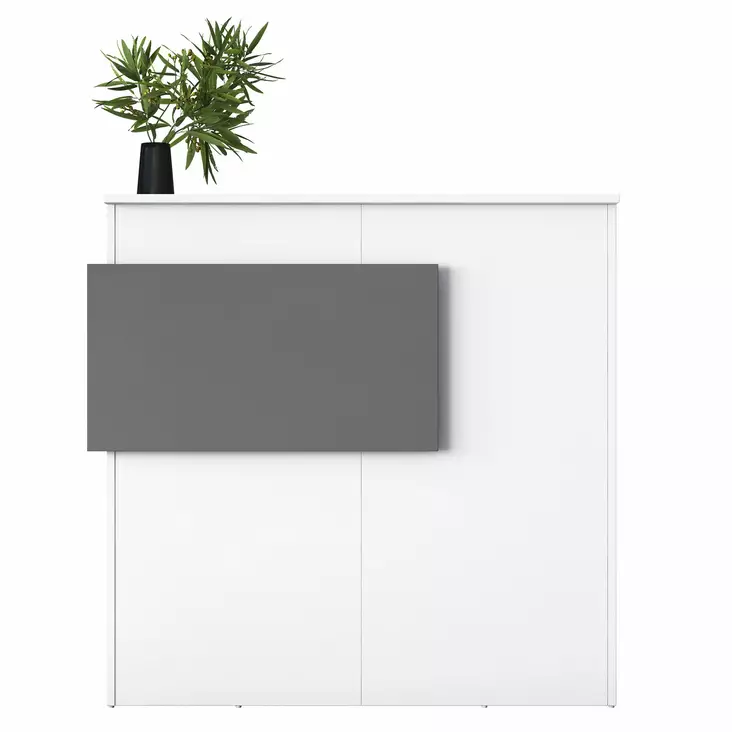 Vastaanottopöytä, valkoinen antrasiitti, 110 cm x 110 cm x 40 cm, kestävä, tyylikäs - Pöydät - 8684282481164 - 1