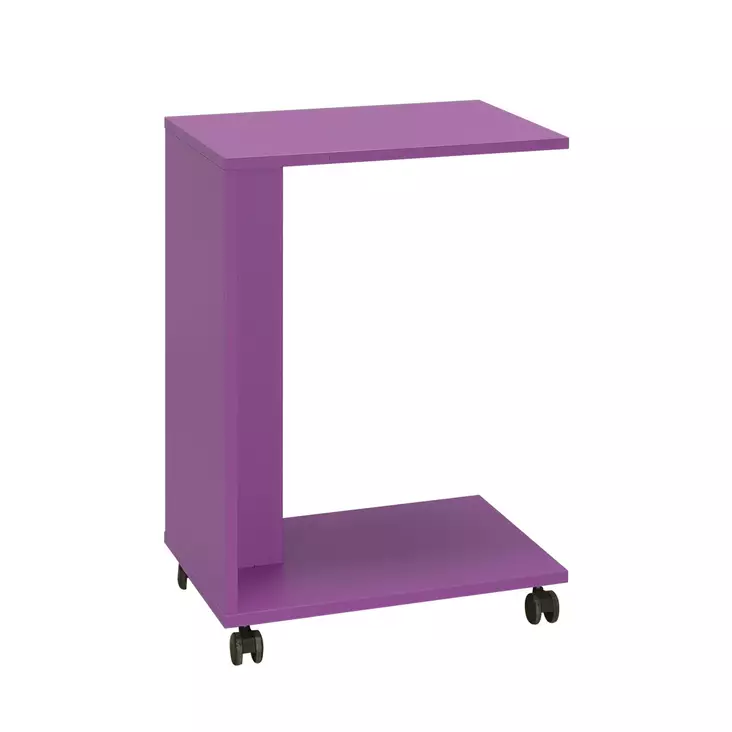 Violetti Sivupöytä - 100% Melamiinipinnoitettu Lastulevy, 16mm Paksuus, 35x65x45cm, Tyylikäs ja Kestävä Huonekalu - Sivu- ja apupöydät - 8684282333814 - 1