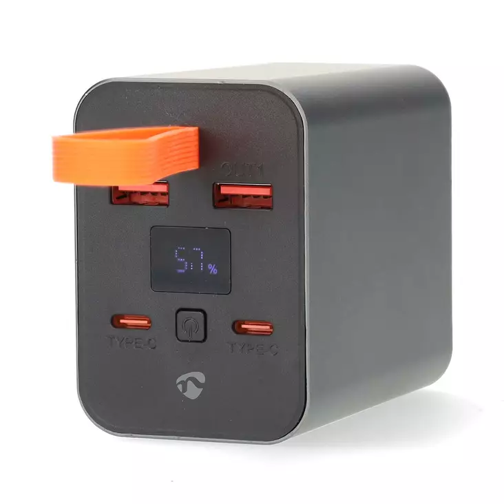 Virtapankki | 30000 mAh | 1.5 / 2.0 / 3.0 / 5.0 A | Lähtöliitäntöjen määrä: 4 | Lähtöliitäntä: 2x USB-A / 2x USB-C | Sisääntulon liitäntä: 1x USB-C | PD3.0 100W / QC3.0 | Litium-Polymeeri | Näyttö - Varavirtalähteet - 5412810471324 - 1