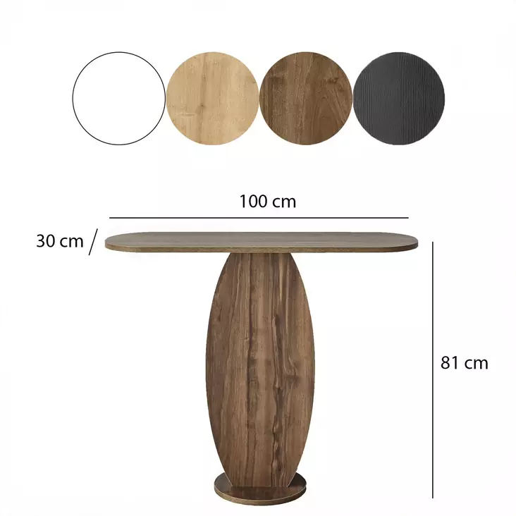 Walnut-värinen Lipasto - 100% Melamiinipinnoitettu Lastulevy, 18 mm Paksuus, 100x81x30 cm, Tyylikäs ja Kestävä - Lipastot ja senkit - 8684282531784 - 1