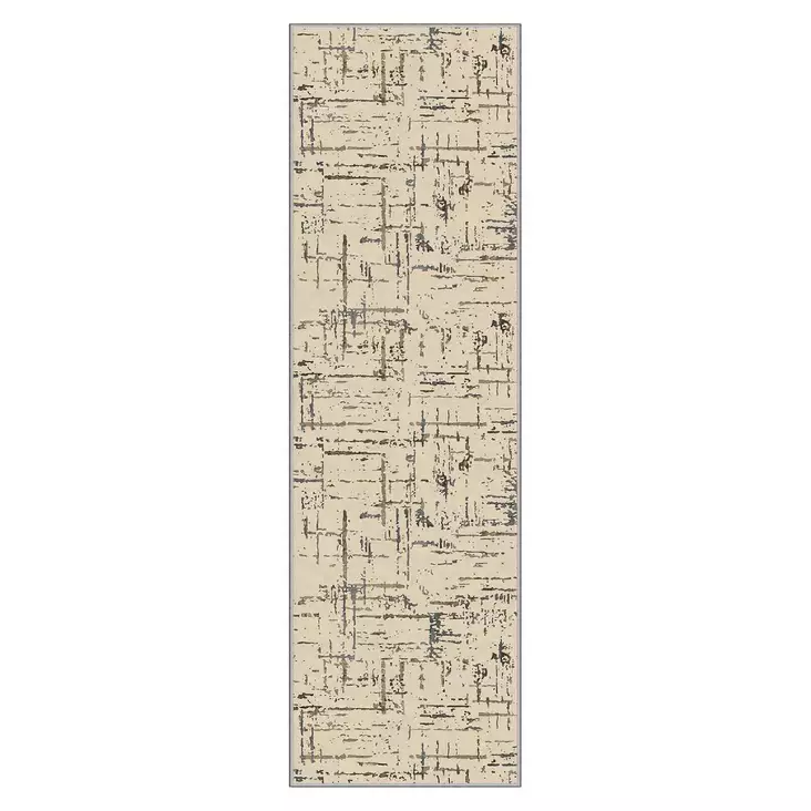 Ylellinen Kermaminkkinen Matto 100x150 cm - 100% Polyesteri, Antibakteerinen, Konepestävä, Liukumaton PVC-pohja - Suuret ja keskikokoiset matot - 8683742585954 - 1