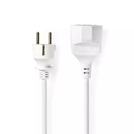 Virran Jatkojohto | Suko Uros | Suko Naaras | Suora | Suora | Niklattu | 10.0 m | Pyöreä | Valkoinen | Label - Jatkojohdot - 5412810291915 - 1