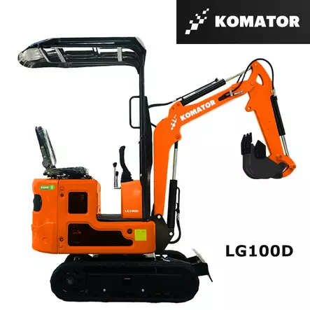 Komator LG100D 1,0T minikaivinkone kumiteloilla, pikaliittimellä ja kolmella kauhalla - Työkoneet ja ajoneuvojen lisälaitteet - 6438014374505 - 1