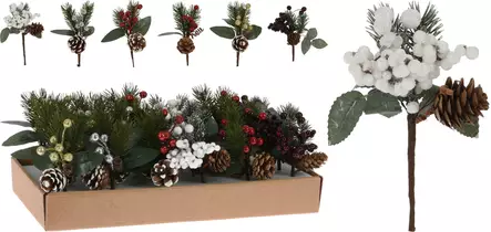 Koristeoksa Joulu 17cm 6erilaista - Joulukoristeet ja -tekstiilit - 8720573278775 - 1