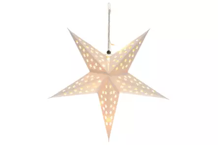 LED-paperit=C3=A4hti valkoinen 43 cm - Valokoristeet ja valohahmot - 6410413306035 - 2