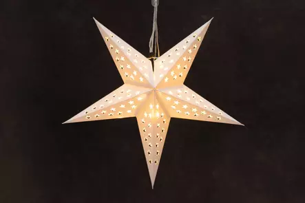 LED-paperit=C3=A4hti valkoinen 43 cm - Valokoristeet ja valohahmot - 6410413306035 - 1