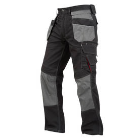 Lee Cooper Workwear Holster Pocket Cargo Miesten työhousut LCPNT224, musta/harmaa 30 - Suojavarusteet - 19-19-TN-221925 - 1