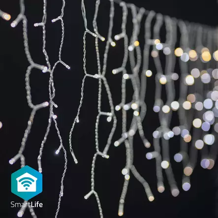 SmartLife Jouluvalot | Jääpuikko | Wi-Fi | Lämpimästä kylmään valkoiseen | 400 LED's | 8.00 m | Android / IOS - Koristevalot - 5412810404445 - 1