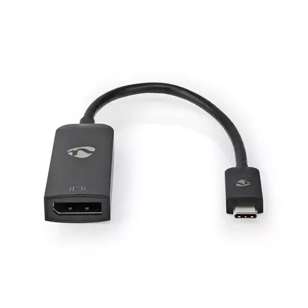 USB-C Sovitin | USB 3.2 Gen 1 | USB-C Uros | DisplayPort Naaras | 8K@30Hz | 0.20 m | Pyöreä | Niklattu | PVC | Musta | Laatikko - Tietokone ja verkko - 5412810336135 - 10