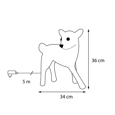 Valokoriste Bambi El=C3=A4inkoriste 36 cm - Valokoristeet ja valohahmot - 6435200220165 - 2