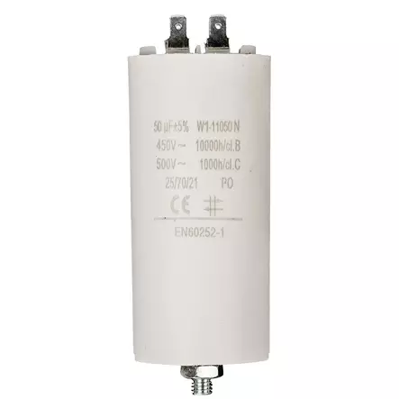 Kondensaattori | 50 uF | 450 V | Faston | 10 kpl - Varaosat - 5412810477265 - 10