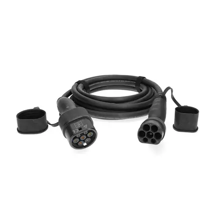 Sähköajoneuvon kaapeli | Cable Type 2 | 32.0 A | 22000 W | 3-vaiheet | 5.00 m | Musta | Pakkaus - Sähköauton lataus - 5412810482085 - 11