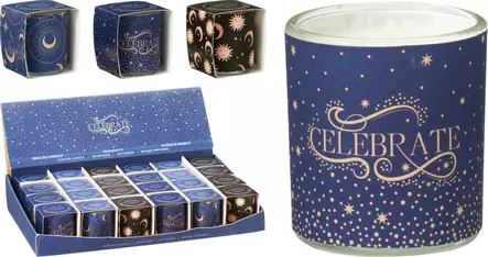 Tuoksukynttilä lasipurkissa 40g, 9h paloaika, taianomainen kuukuosi, rauhoittava tunnelma - Kynttilät ja lyhdyt - 8721037557665 - 1