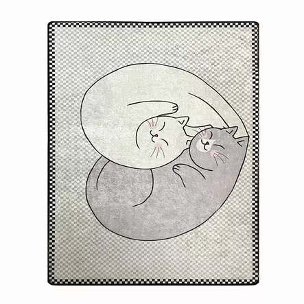 Monivärinen eteisen matto käytävämatto 80x100 cm - 100% Polyesteri, Antibakteerinen, Liukumaton, Konepestävä, 10 mm Nukka - Pienet matot ja käytävämatot - 8683342495745 - 1