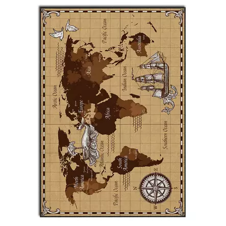 Monivärinen Matto 160x230 cm - 100% Polyesteri, Digitaalinen Painatus, Konepestävä, Liukumaton, Helppohoitoinen - Suuret ja keskikokoiset matot - 8683342180825 - 1